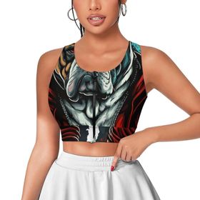 AILLOSA Activewear 3D Baskılı Desen TH-439 Askılı Kadın Atlet