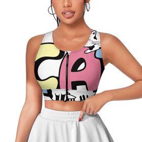 AILLOSA Activewear 3D Baskılı Desen TH-442 Askılı Kadın Atlet