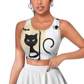AILLOSA Activewear 3D Baskılı Desen TH-444 Askılı Kadın Atlet