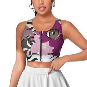 AILLOSA Activewear 3D Baskılı Desen TH-446 Askılı Kadın Atlet