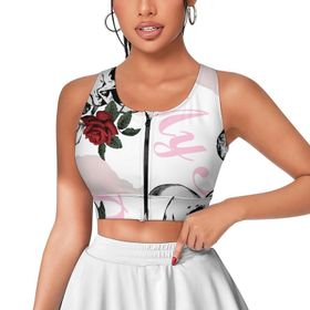 AILLOSA Activewear 3D Baskılı Desen TH-447 Askılı Kadın Atlet