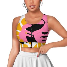 AILLOSA Activewear 3D Baskılı Desen TH-452 Askılı Kadın Atlet