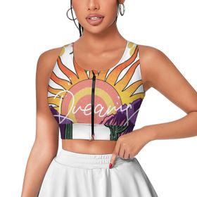 AILLOSA Activewear 3D Baskılı Desen TH-460 Askılı Kadın Atlet