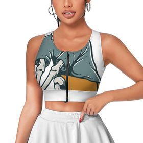 AILLOSA Activewear 3D Baskılı Desen TH-464 Askılı Kadın Atlet