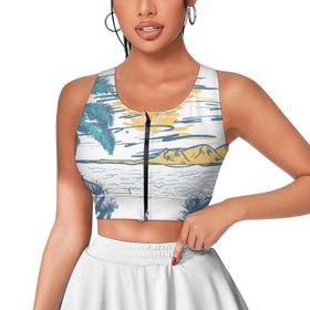 AILLOSA Activewear 3D Baskılı Desen TH-485 Askılı Kadın Atlet