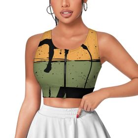 AILLOSA Activewear 3D Baskılı Desen TH-490 Askılı Kadın Atlet