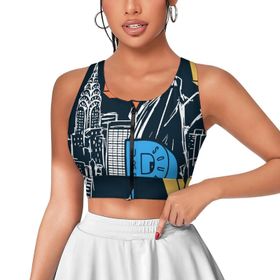 AILLOSA Activewear 3D Baskılı Desen TH-495 Askılı Kadın Atlet
