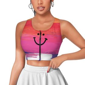 AILLOSA Activewear 3D Baskılı Desen TH-74 Askılı Kadın Atlet