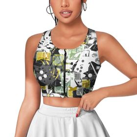 AILLOSA Activewear 3D Baskılı Desen YH-101 Askılı Kadın Atlet