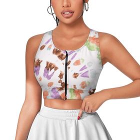 AILLOSA Activewear 3D Baskılı Desen YH-102 Askılı Kadın Atlet