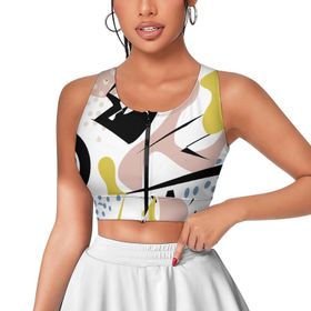 AILLOSA Activewear 3D Baskılı Desen YH-105 Askılı Kadın Atlet
