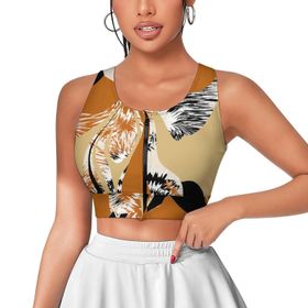 AILLOSA Activewear 3D Baskılı Desen YH-106 Askılı Kadın Atlet