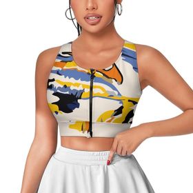 AILLOSA Activewear 3D Baskılı Desen YH-107 Askılı Kadın Atlet