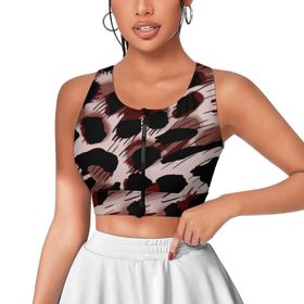 AILLOSA Activewear 3D Baskılı Desen YH-113 Askılı Kadın Atlet