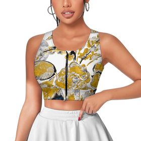 AILLOSA Activewear 3D Baskılı Desen YH-114 Askılı Kadın Atlet