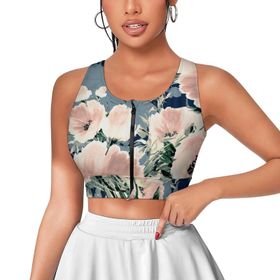 AILLOSA Activewear 3D Baskılı Desen YH-118 Askılı Kadın Atlet