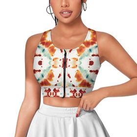AILLOSA Activewear 3D Baskılı Desen YH-129 Askılı Kadın Atlet