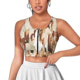 AILLOSA Activewear 3D Baskılı Desen YH-131 Askılı Kadın Atlet