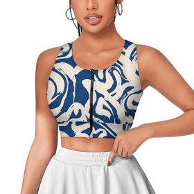AILLOSA Activewear 3D Baskılı Desen YH-132 Askılı Kadın Atlet