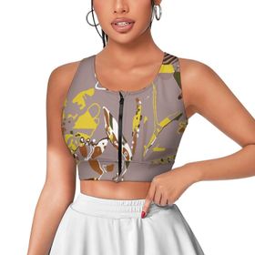 AILLOSA Activewear 3D Baskılı Desen YH-134 Askılı Kadın Atlet