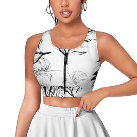 AILLOSA Activewear 3D Baskılı Desen YH-137 Askılı Kadın Atlet