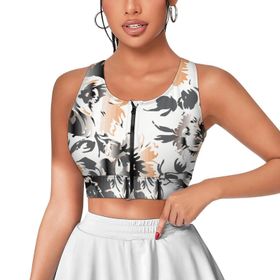 AILLOSA Activewear 3D Baskılı Desen YH-140 Askılı Kadın Atlet