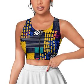 AILLOSA Activewear 3D Baskılı Desen YH-145 Askılı Kadın Atlet