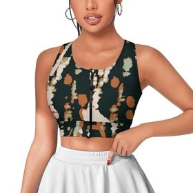 AILLOSA Activewear 3D Baskılı Desen YH-153 Askılı Kadın Atlet