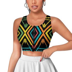 AILLOSA Activewear 3D Baskılı Desen YH-158 Askılı Kadın Atlet