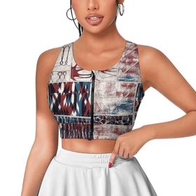 AILLOSA Activewear 3D Baskılı Desen YH-160 Askılı Kadın Atlet