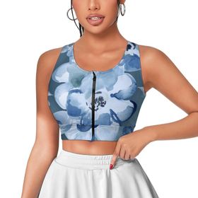 AILLOSA Activewear 3D Baskılı Desen YH-164 Askılı Kadın Atlet