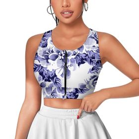 AILLOSA Activewear 3D Baskılı Desen YH-178 Askılı Kadın Atlet