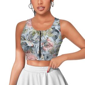 AILLOSA Activewear 3D Baskılı Desen YH-19 Askılı Kadın Atlet