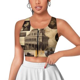 AILLOSA Activewear 3D Baskılı Desen YH-2 Askılı Kadın Atlet