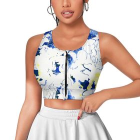 AILLOSA Activewear 3D Baskılı Desen YH-202 Askılı Kadın Atlet