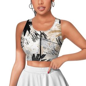AILLOSA Activewear 3D Baskılı Desen YH-206 Askılı Kadın Atlet