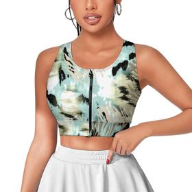 AILLOSA Activewear 3D Baskılı Desen YH-213 Askılı Kadın Atlet