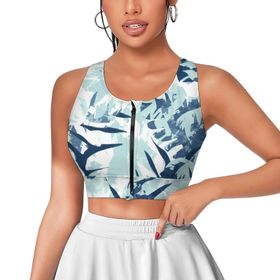 AILLOSA Activewear 3D Baskılı Desen YH-214 Askılı Kadın Atlet