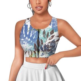 AILLOSA Activewear 3D Baskılı Desen YH-219 Askılı Kadın Atlet