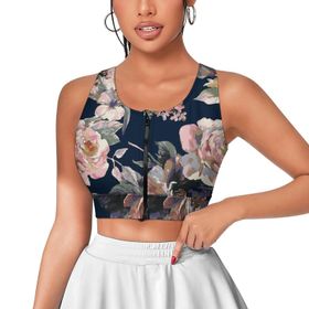 AILLOSA Activewear 3D Baskılı Desen YH-22 Askılı Kadın Atlet