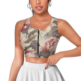 AILLOSA Activewear 3D Baskılı Desen YH-23 Askılı Kadın Atlet