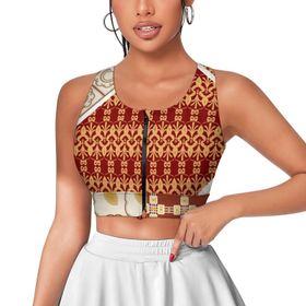 AILLOSA Activewear 3D Baskılı Desen YH-235 Askılı Kadın Atlet
