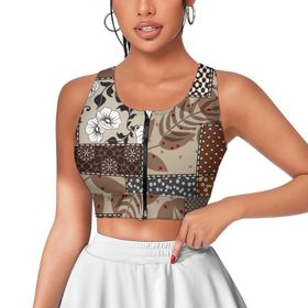 AILLOSA Activewear 3D Baskılı Desen YH-243 Askılı Kadın Atlet