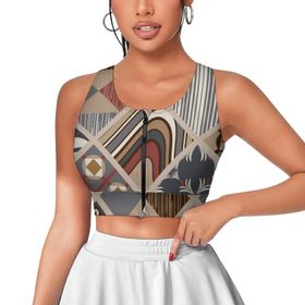 AILLOSA Activewear 3D Baskılı Desen YH-246 Askılı Kadın Atlet