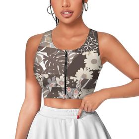 AILLOSA Activewear 3D Baskılı Desen YH-247 Askılı Kadın Atlet