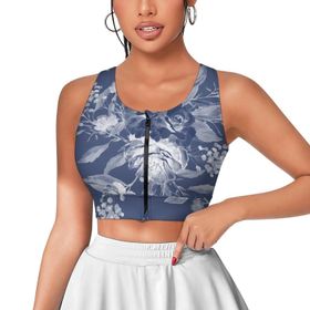 AILLOSA Activewear 3D Baskılı Desen YH-251 Askılı Kadın Atlet