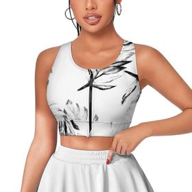 AILLOSA Activewear 3D Baskılı Desen YH-257 Askılı Kadın Atlet