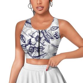 AILLOSA Activewear 3D Baskılı Desen YH-273 Askılı Kadın Atlet