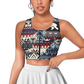 AILLOSA Activewear 3D Baskılı Desen YH-282 Askılı Kadın Atlet