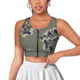 AILLOSA Activewear 3D Baskılı Desen YH-292 Askılı Kadın Atlet